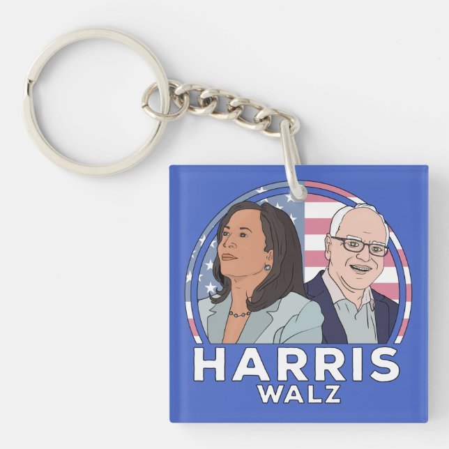 Harris Walz Election Key Ring (Front)