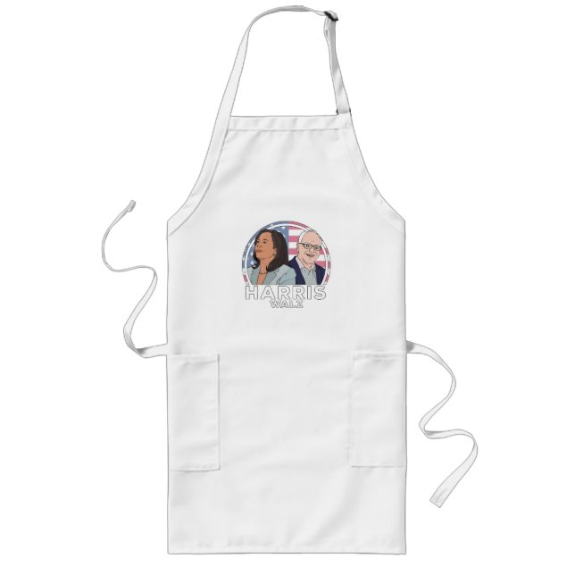 Harris Walz Election Long Apron (Front)