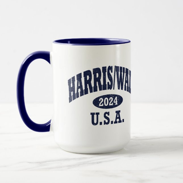 Harris Walz Football Mug (Left)