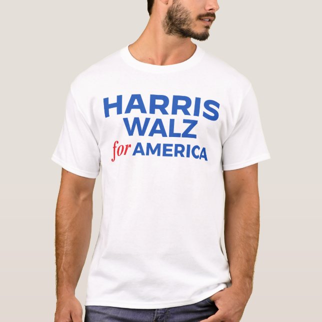 Harris Walz for America T-Shirt (Front)