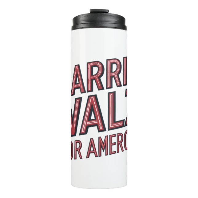 harris walz for america  thermal tumbler (Front)