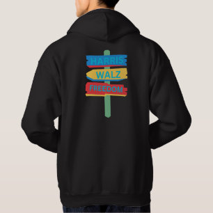 Harris Walz Freedom Beach Sign Hoodie