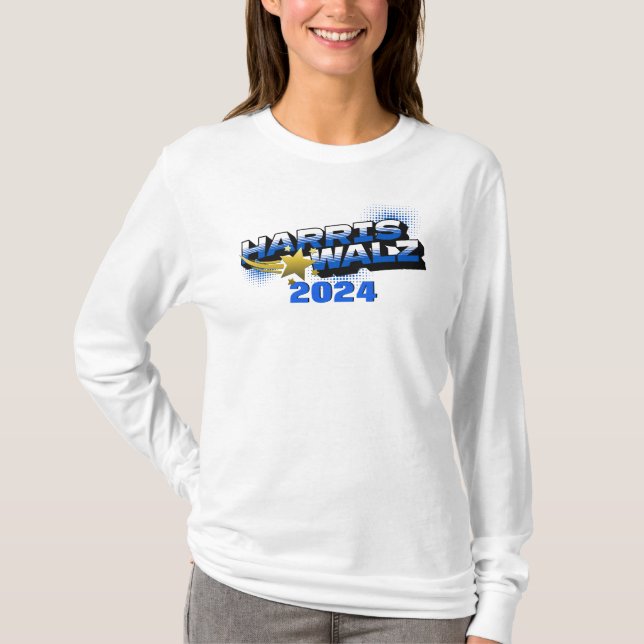 Harris & Walz Gold Star Long Sleeved T-Shirt (Front)