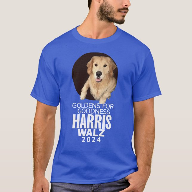 Harris/Walz Goldens for Goodness tee (Front)