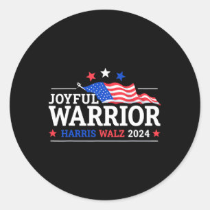 Harris Walz Joyful Warriors Kamala Harris Tim Walz Classic Round Sticker