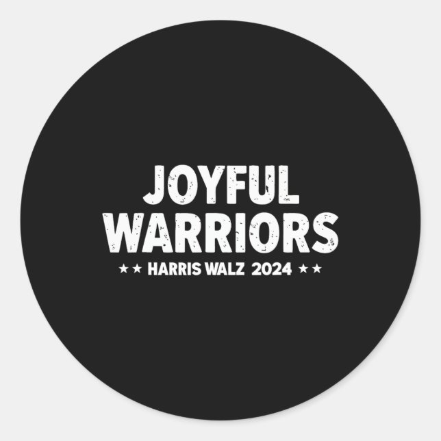 Harris Walz Joyful Warriors Kamala Harris Tim Walz Classic Round Sticker (Front)