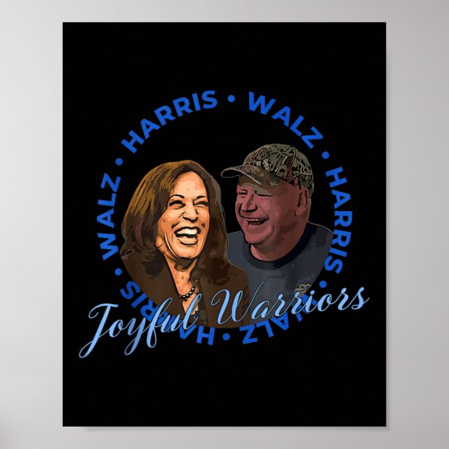 Harris Walz Joyful Warriors Walz Kamala Harris 202 Poster (Front)
