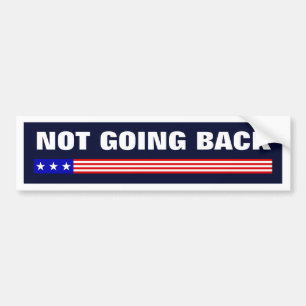 Harris Walz Not Going Back Modern Navy Blue Bumper Sticker