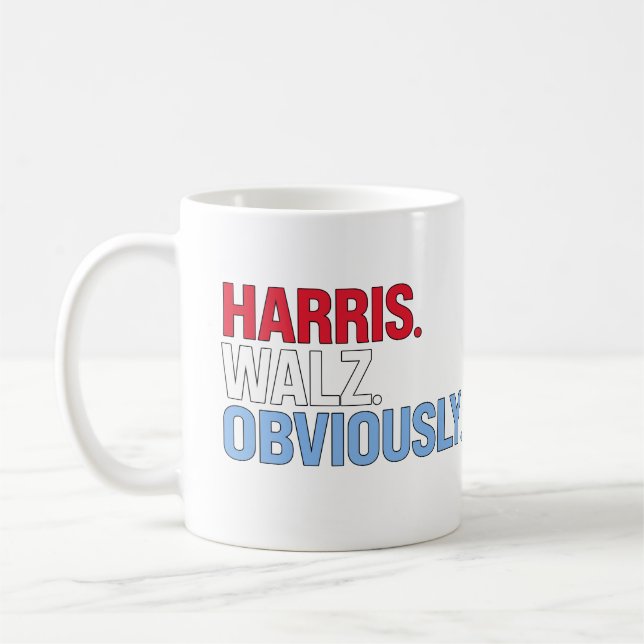 Harris Walz Obviously Coffee Mug (Left)
