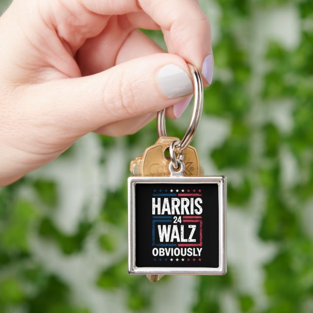 Harris Walz Obviously Harris Waltz 2024 Election Key Ring (Hand)