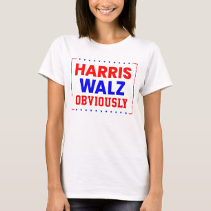Harris Walz Obviously Kamala Harris for President T-Shirt