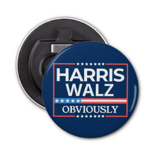 Harris Walz. Obviously. Kamala Harris Tim Walz  Bottle Opener