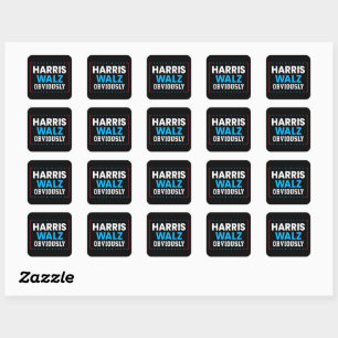 Harris Walz Obviously Square Sticker