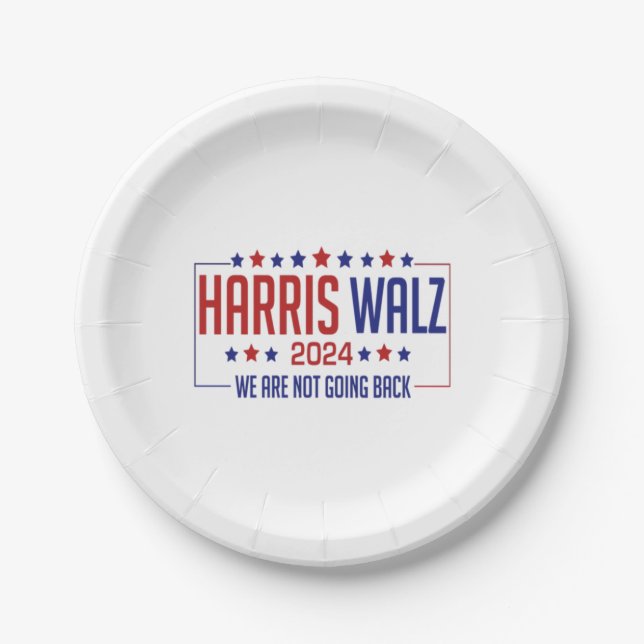 harris walz  paper plate (Front)