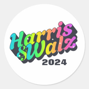 Harris & Walz Rainbow Classic Round Sticker
