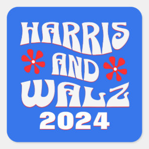 Harris & Walz Retro Square Sticker