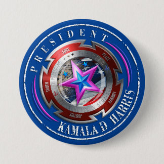 Harris-Walz Stamp Shield Button