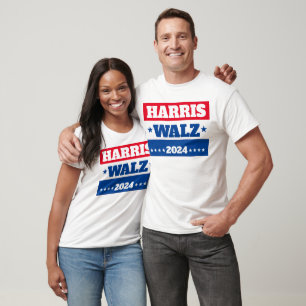 Harris Walz Tim Walz 2024 Campaign Blue Red T-Shirt