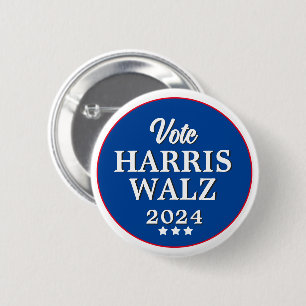 Harris Walz Vote 2024 Democrat Election Button