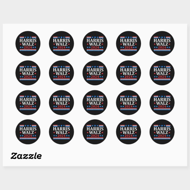 Harris Walz Waltz 2024 Classic Round Sticker (Sheet)