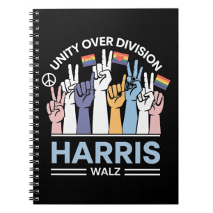 Harris Walz Waltz 2024 Unity Over Division Notebook