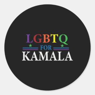 Harris WAlzheimer 2024 For President Lgbtq Pride Classic Round Sticker