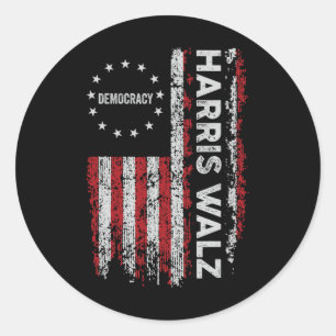 Harris WAlzheimer 2024 Harris Waltz Vp President 4 Classic Round Sticker