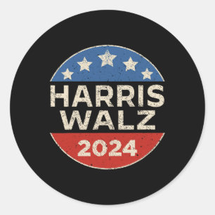 Harris WAlzheimer 2024 President Kamala Harris Tim Classic Round Sticker