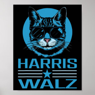 Harris WAlzheimer Harris Waltz 2024 Democratic Vp Poster