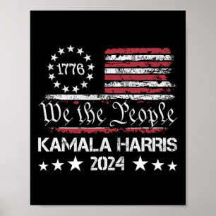 Harris We The People I’m With Her Usa Flag 1 Poster