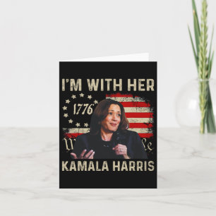 Harris We The People I’m With Her Usa Flag  Card