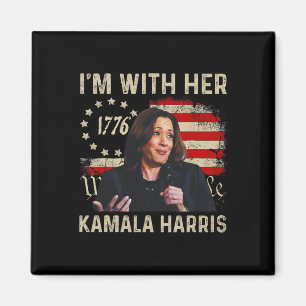 Harris We The People I’m With Her Usa Flag Magnet