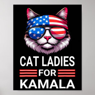 Harris Wheimer 2024 Funny Cat Election Kamala Harr Poster