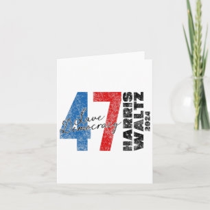 Harris Wheimer 2024 Save Democracy 2024 Election F Card