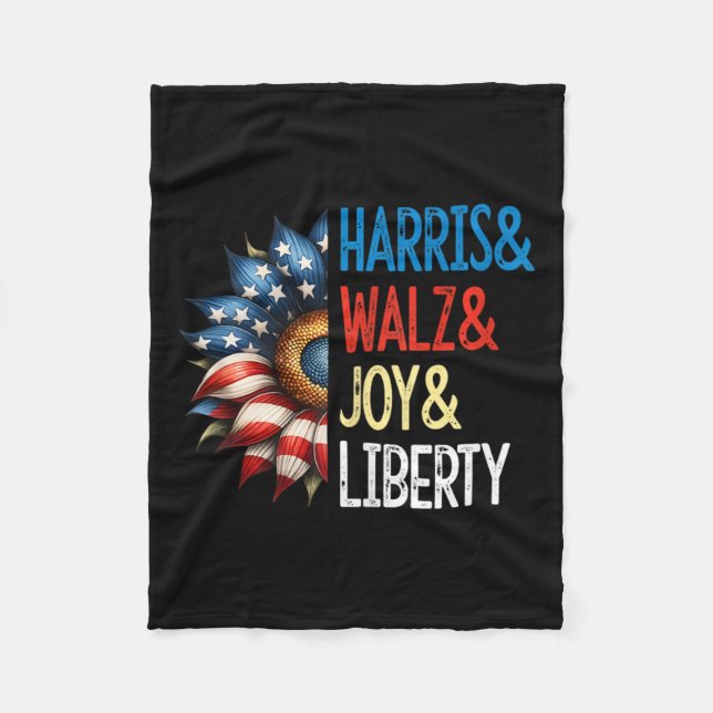 Harris Wheimer Joy Liberty - Harris Waltz 2024 Ret Fleece Blanket (Front)