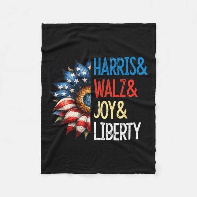 Harris Wheimer Joy Liberty - Harris Waltz 2024 Ret Fleece Blanket (Front)