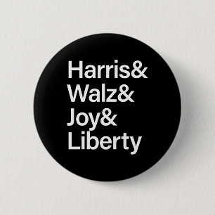Harris Wheimer Joy Liberty Vote Kamala Harris Pres 6 Cm Round Badge