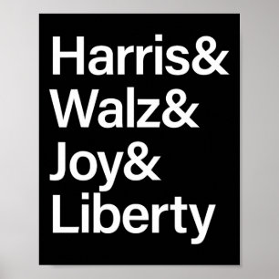 Harris Wheimer Joy Liberty Vote Kamala Harris Pres Poster
