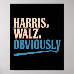 Harris Wheimer Obviously Election 2024 Premium Poster