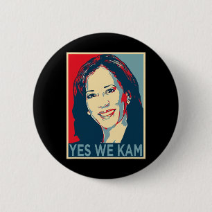 Harris Yes We Kam 2024 Election Political Campaign 6 Cm Round Badge