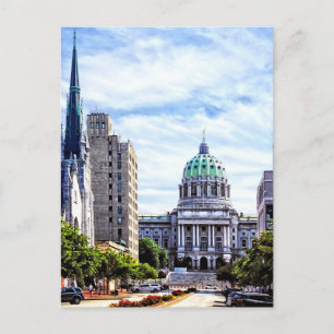 Harrisburg PA - Capitol Seen from State Street Postcard