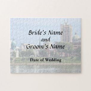Harrisburg PA Skyline II Wedding Products Jigsaw Puzzle
