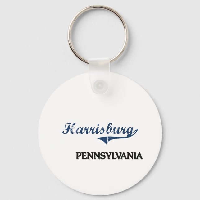 Harrisburg Pennsylvania City Classic Key Ring (Front)