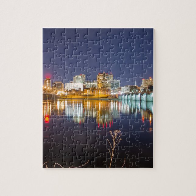 harrisburg pennsylvania skyline Dauphin County Jigsaw Puzzle (Vertical)