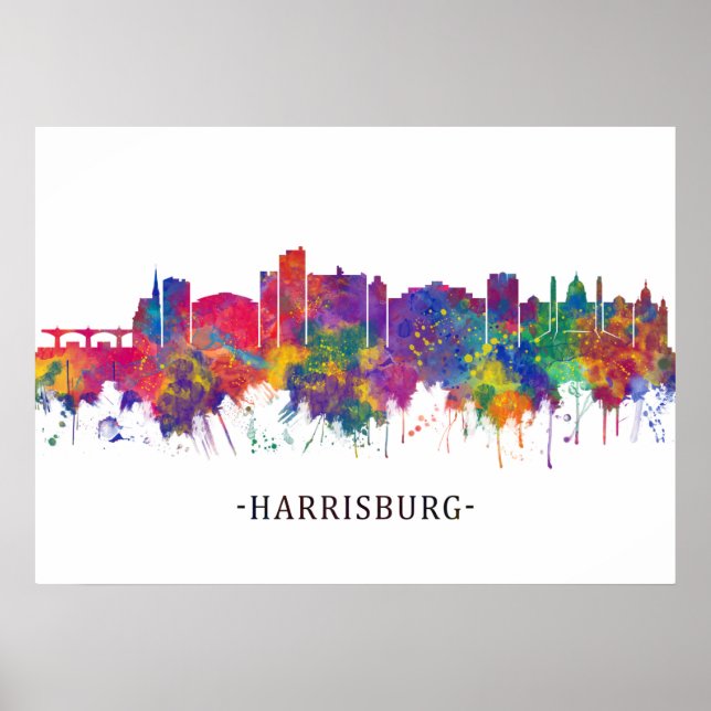 Harrisburg Pennsylvania Skyline Poster (Front)