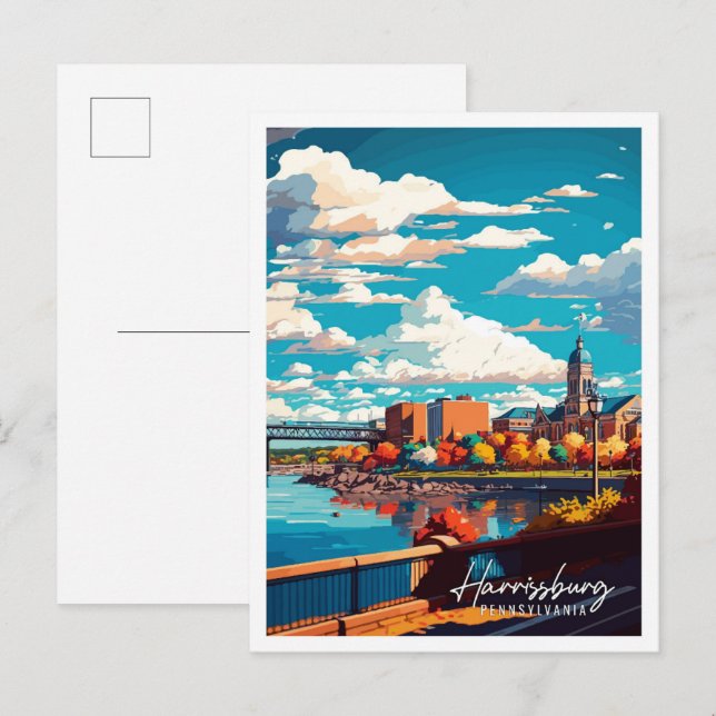 Harrisburg Pennsylvania USA vintage travel Postcard (Front/Back)