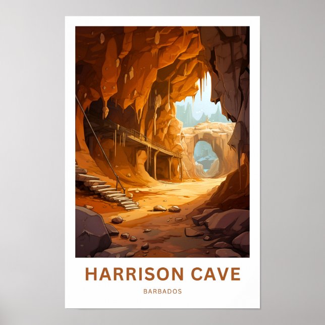 Harrison Cave Barbados Travel Print (Front)