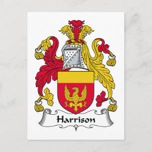 Harrison Family Crest Postcard