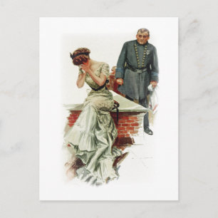 Harrison Fisher Girl When a Man Marries Jilted Postcard