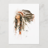 Harrison Fisher Song Hiawatha Indian head dress 1